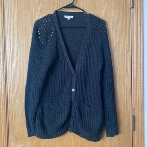 Studded Cardigan Sweater